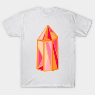 Pink and orange crystal T-Shirt